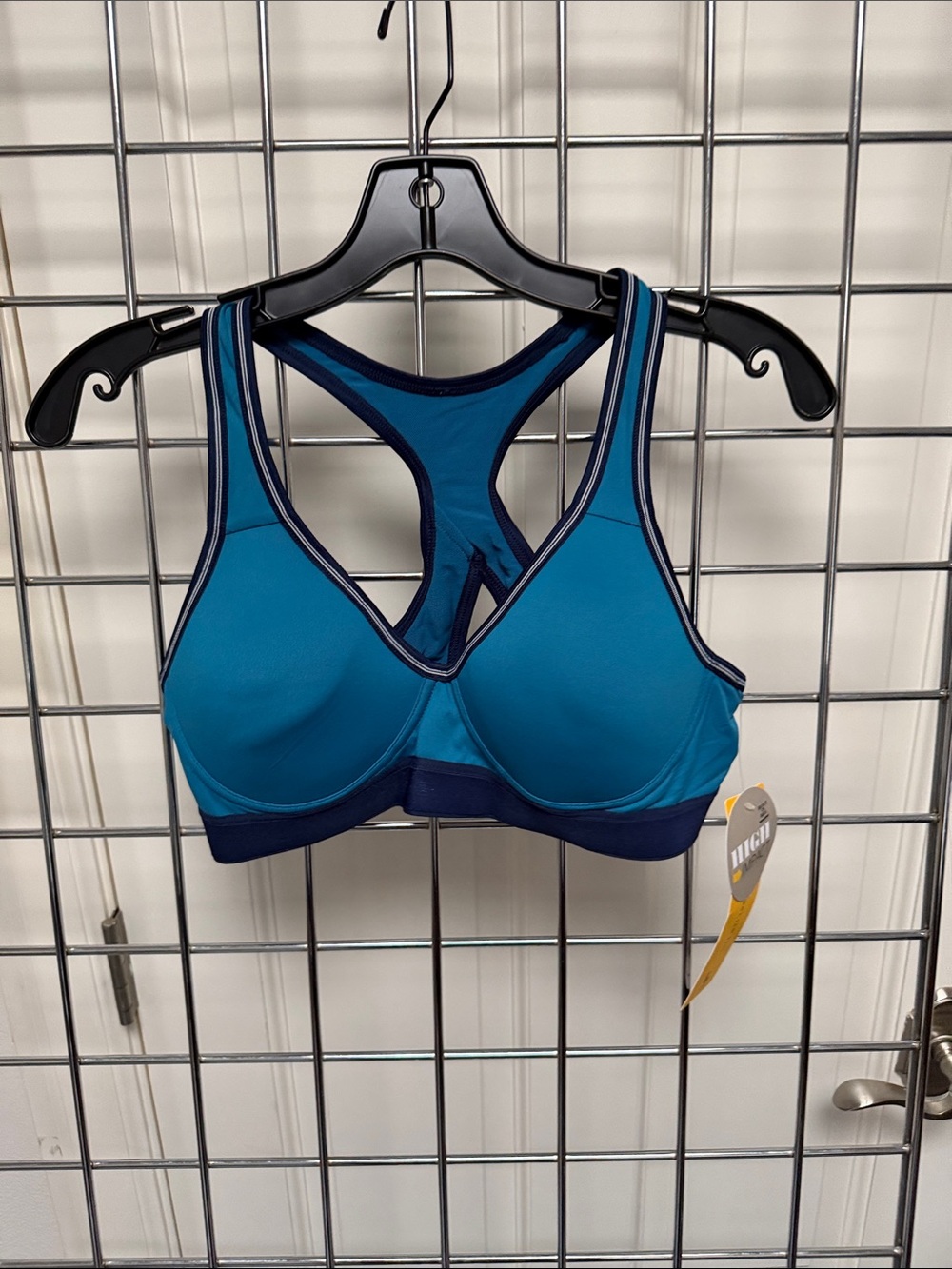 Lole High-Support Racerback Sports Bra — Teal & Navy